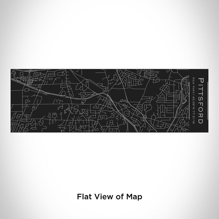 Rendered View of Pittsford New York Map Engraving on 10oz Stainless Steel Insulated Cup with Sliding Lid in Black