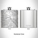 Rendered View of Pittsford New York Map Engraving on 6oz Stainless Steel Flask