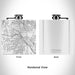 Rendered View of Pittsford New York Map Engraving on 6oz Stainless Steel Flask in White