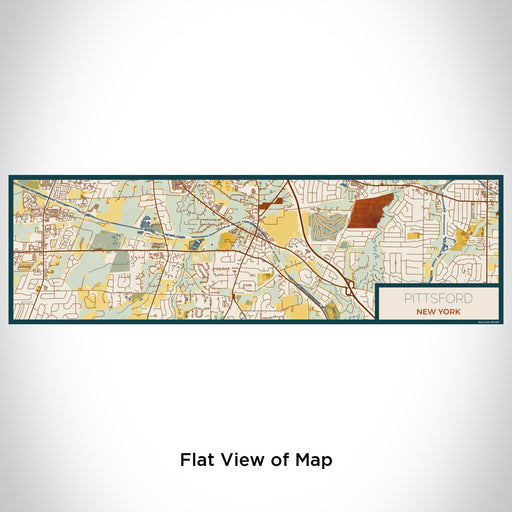 Flat View of Map Custom Pittsford New York Map Enamel Mug in Woodblock