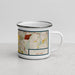 Right View Custom Pittsford New York Map Enamel Mug in Woodblock