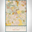Pittsford New York Map Print Portrait Orientation in Woodblock Style With Shaded Background
