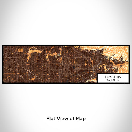 Flat View of Map Custom Placentia California Map Enamel Mug in Ember