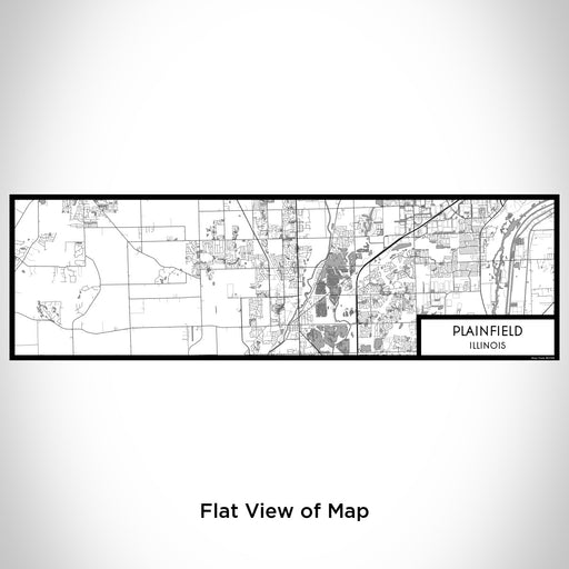 Flat View of Map Custom Plainfield Illinois Map Enamel Mug in Classic