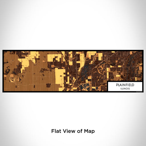Flat View of Map Custom Plainfield Illinois Map Enamel Mug in Ember