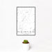 12x18 Plainfield New Hampshire Map Print Portrait Orientation in Classic Style With Small Cactus Plant in White Planter