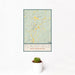 12x18 Plainfield New Hampshire Map Print Portrait Orientation in Woodblock Style With Small Cactus Plant in White Planter