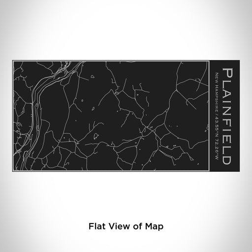 Rendered View of Plainfield New Hampshire Map Engraving on 17oz Stainless Steel Insulated Cola Bottle in Black