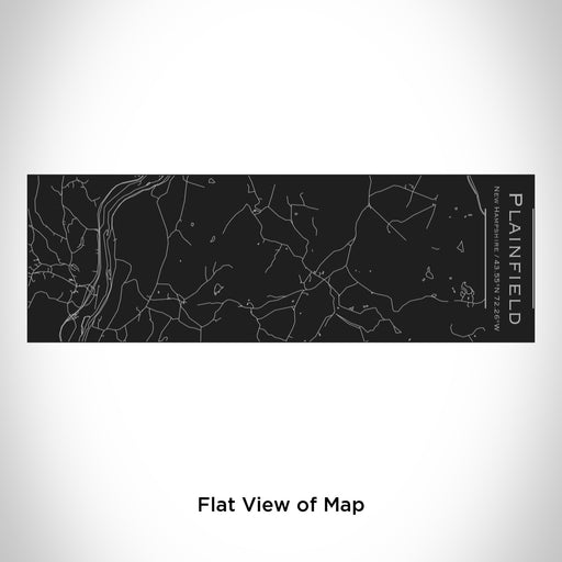 Rendered View of Plainfield New Hampshire Map Engraving on 10oz Stainless Steel Insulated Cup with Sliding Lid in Black