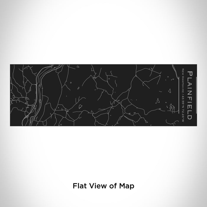 Rendered View of Plainfield New Hampshire Map Engraving on 10oz Stainless Steel Insulated Cup with Sliding Lid in Black