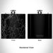 Rendered View of Plainfield New Hampshire Map Engraving on 6oz Stainless Steel Flask in Black