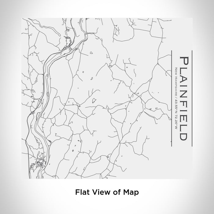 Rendered View of Plainfield New Hampshire Map Engraving on 17oz Stainless Steel Insulated Tumbler in White