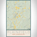 Plainfield New Hampshire Map Print Portrait Orientation in Woodblock Style With Shaded Background