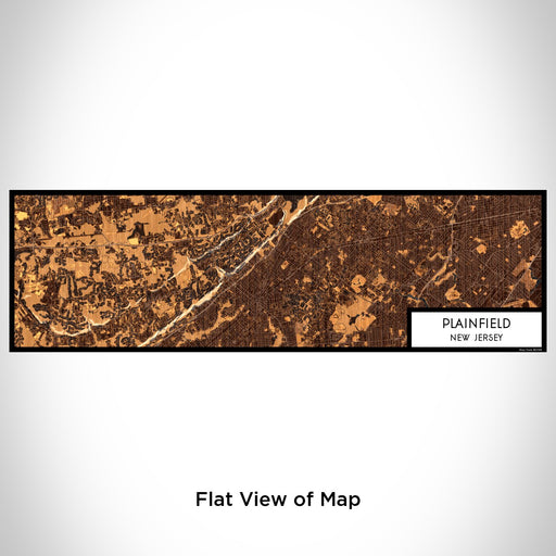 Flat View of Map Custom Plainfield New Jersey Map Enamel Mug in Ember