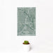 12x18 Plano Texas Map Print Portrait Orientation in Afternoon Style With Small Cactus Plant in White Planter