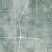 Plano Texas Map Print in Afternoon Style Zoomed In Close Up Showing Details