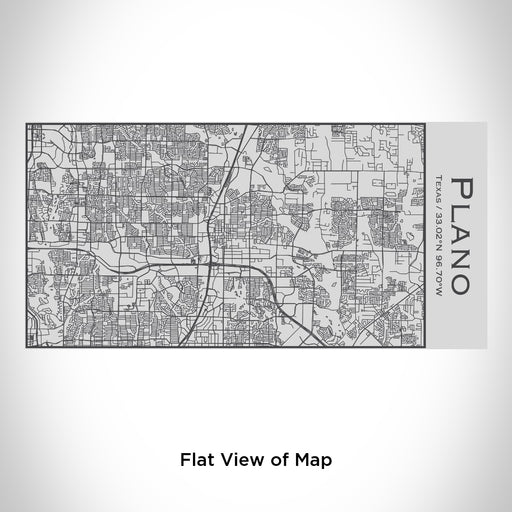 Rendered View of Plano Texas Map Engraving on 17oz Stainless Steel Insulated Cola Bottle