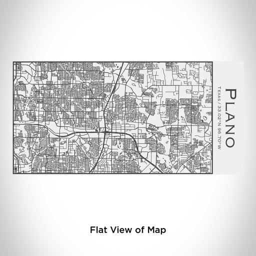 Rendered View of Plano Texas Map Engraving on 17oz Stainless Steel Insulated Cola Bottle in White