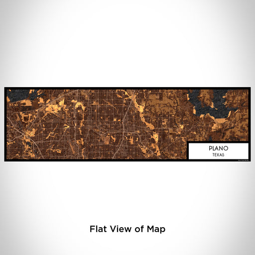 Flat View of Map Custom Plano Texas Map Enamel Mug in Ember