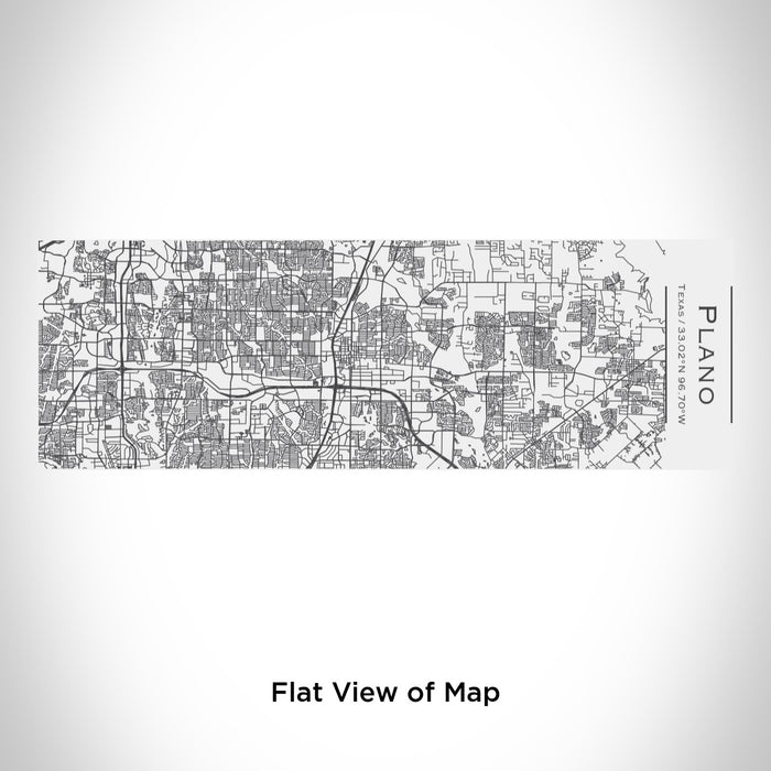 Rendered View of Plano Texas Map Engraving on 10oz Stainless Steel Insulated Cup with Sliding Lid in White