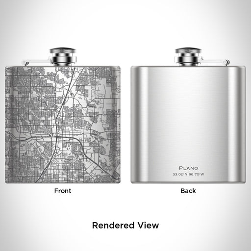 Rendered View of Plano Texas Map Engraving on undefined