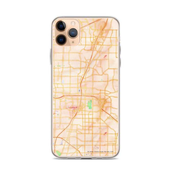 Custom Plano Texas Map Phone Case in Watercolor