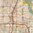 Plano Texas Map Print in Woodblock Style Zoomed In Close Up Showing Details