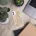 Custom Plano Texas Map Phone Case in Woodblock