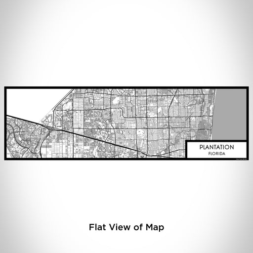 Flat View of Map Custom Plantation Florida Map Enamel Mug in Classic