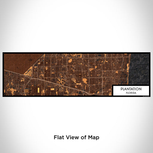 Flat View of Map Custom Plantation Florida Map Enamel Mug in Ember