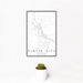 12x18 Platte City Missouri Map Print Portrait Orientation in Classic Style With Small Cactus Plant in White Planter