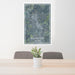 24x36 Platte City Missouri Map Print Portrait Orientation in Afternoon Style Behind 2 Chairs Table and Potted Plant