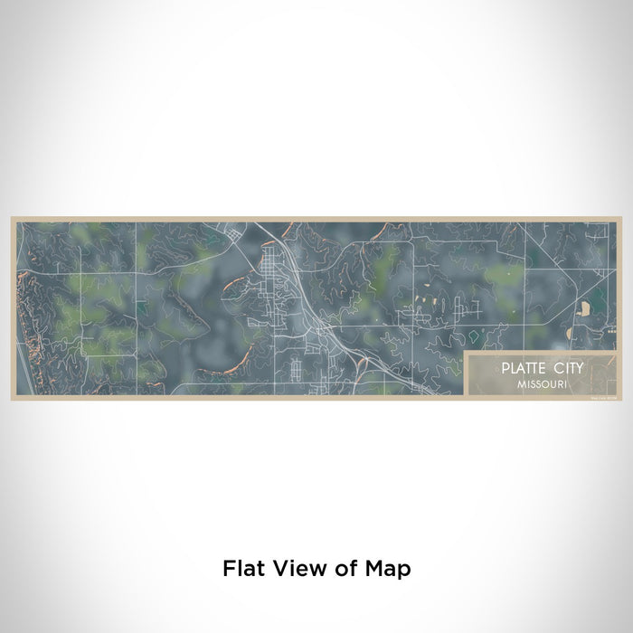 Flat View of Map Custom Platte City Missouri Map Enamel Mug in Afternoon
