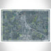 Platte City Missouri Map Print Landscape Orientation in Afternoon Style With Shaded Background