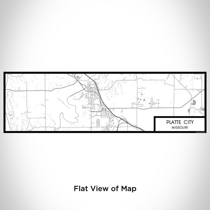 Flat View of Map Custom Platte City Missouri Map Enamel Mug in Classic