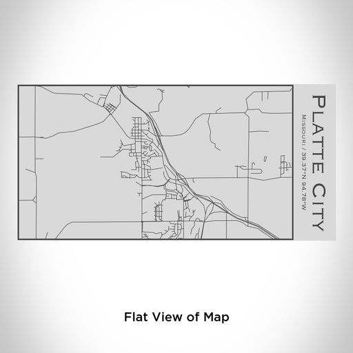 Rendered View of Platte City Missouri Map Engraving on 17oz Stainless Steel Insulated Cola Bottle