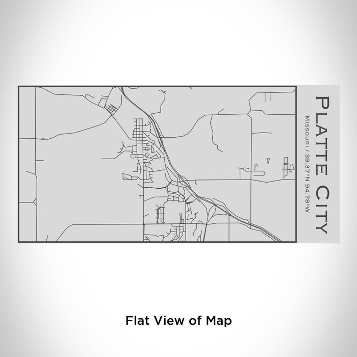 Rendered View of Platte City Missouri Map Engraving on 17oz Stainless Steel Insulated Cola Bottle