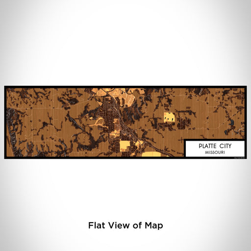 Flat View of Map Custom Platte City Missouri Map Enamel Mug in Ember