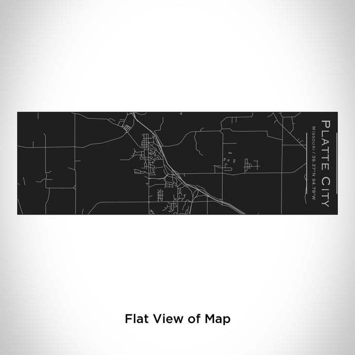 Rendered View of Platte City Missouri Map Engraving on 10oz Stainless Steel Insulated Cup with Sliding Lid in Black