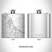 Rendered View of Platte City Missouri Map Engraving on 6oz Stainless Steel Flask