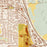 Platte City Missouri Map Print in Woodblock Style Zoomed In Close Up Showing Details
