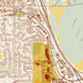 Platte City Missouri Map Print in Woodblock Style Zoomed In Close Up Showing Details