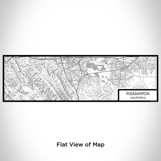 Flat View of Map Custom Pleasanton California Map Enamel Mug in Classic