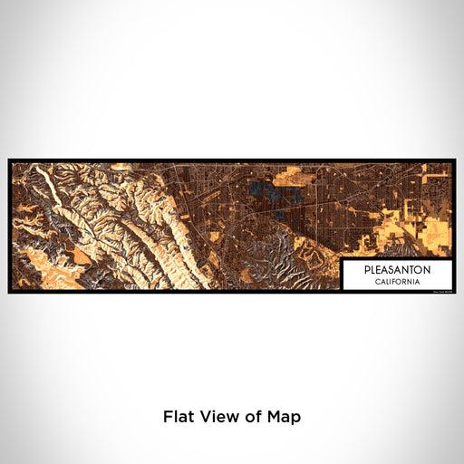 Flat View of Map Custom Pleasanton California Map Enamel Mug in Ember