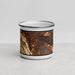 Front View Custom Pleasanton California Map Enamel Mug in Ember