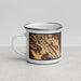 Left View Custom Pleasanton California Map Enamel Mug in Ember
