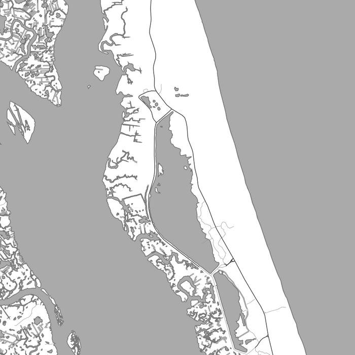 Plum Island Massachusetts Map Print in Classic Style Zoomed In Close Up Showing Details