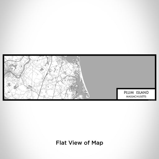 Flat View of Map Custom Plum Island Massachusetts Map Enamel Mug in Classic