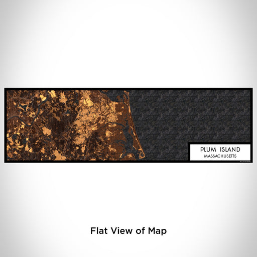 Flat View of Map Custom Plum Island Massachusetts Map Enamel Mug in Ember