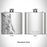 Rendered View of Plum Island Massachusetts Map Engraving on 6oz Stainless Steel Flask
